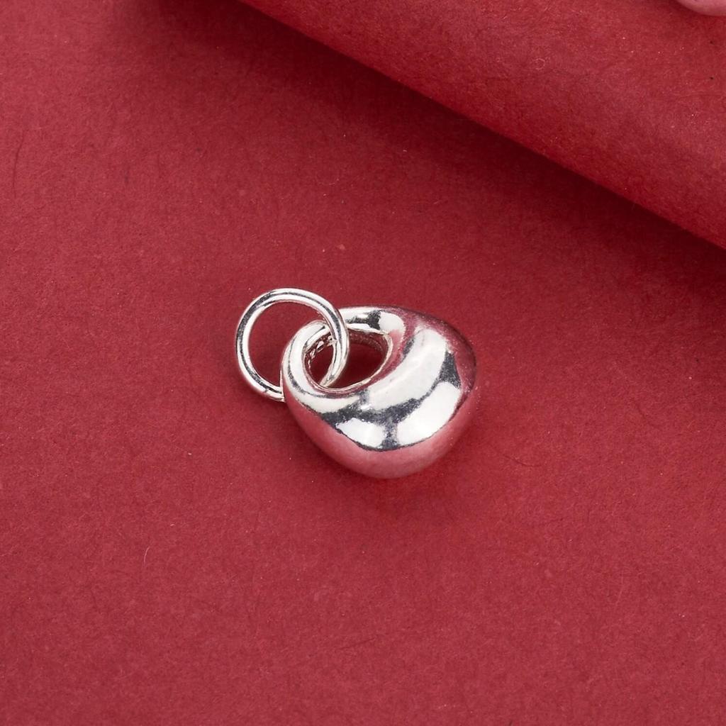 S925 Sterling Silver Small Chubby Ball Charm Necklace & DIY Bracelet Accessory