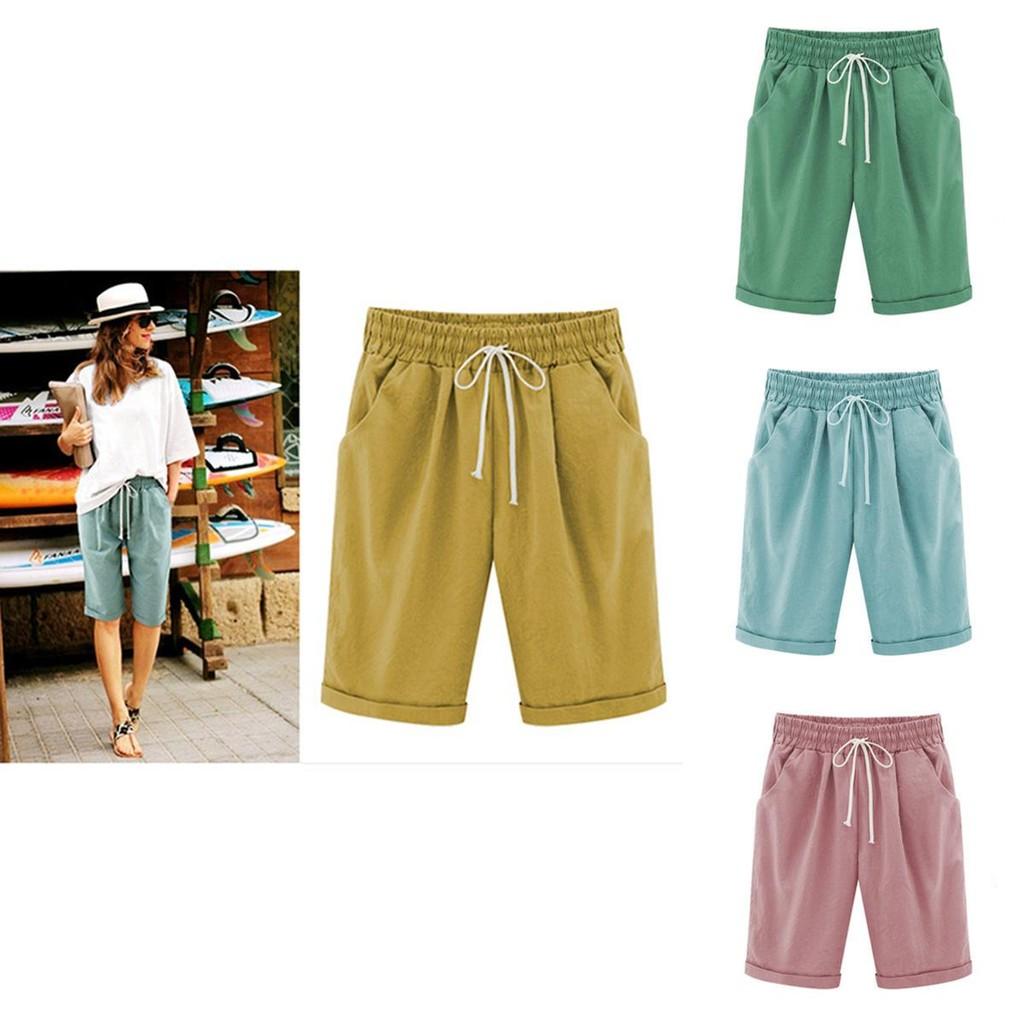 Stylish Women's Loose Summer Mini Drawstring Shorts With Pockets For Casual Comfort