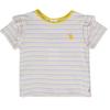 Carrement Beau Girls Striped Embroidered Ruffle T-Shirt