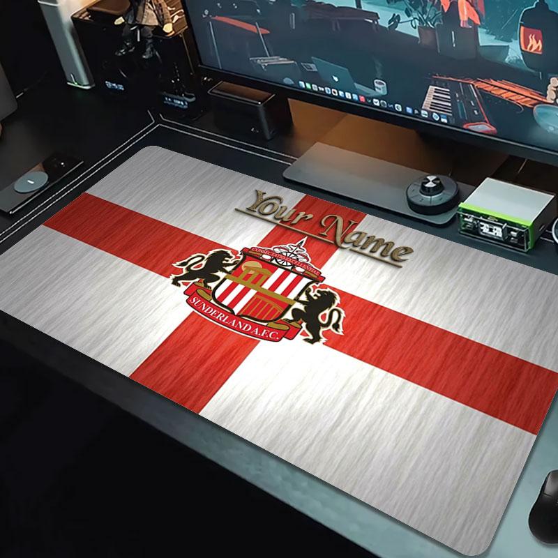 Sunderland A.F Custom Name Large Size Mouse Pad Large Gaming Table Cushion Non-slip Laptop Tablet Big Mousepad XXL Mat Mini PC Playmat With Lock Edge