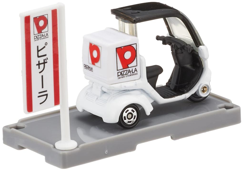 TAKARA TOMY Tomica 99 Delivery Bike Miniature Car Toy for Ages 3 and Up No. Pizza-La (Blister Packaging)