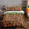 Pixelated Dirt Block. Bedding Duvet Cover Sets Duvet Covers Pillowcases Gifts (1 * Duvet Cover 2 * Pillowcases, Without Duvet Insert)