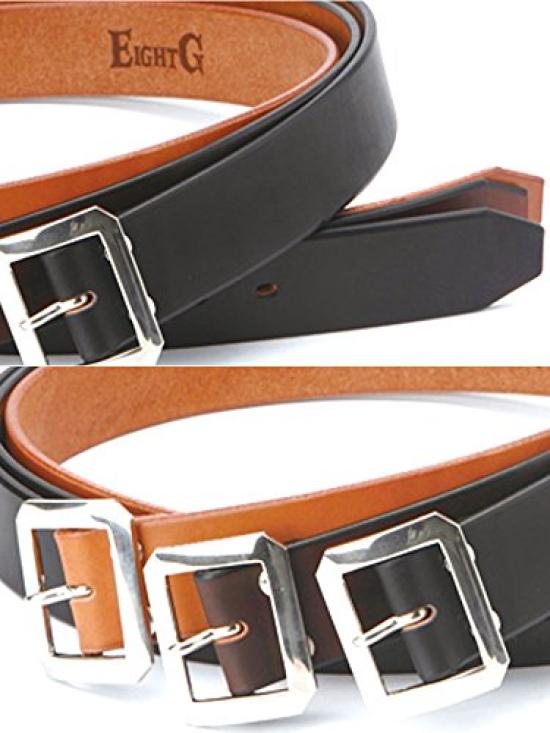 Leather Belt Octagonal Buckle Tochigi Leather Belt Original Garrison Belt Tan [EIGHT-G] 8BT-01 (Nume) (40)