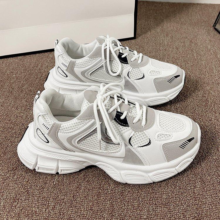 Fashion dad shoes women's 2025 spring and summer new mesh breathable thick-soled non-slip lightweight student running sneakers