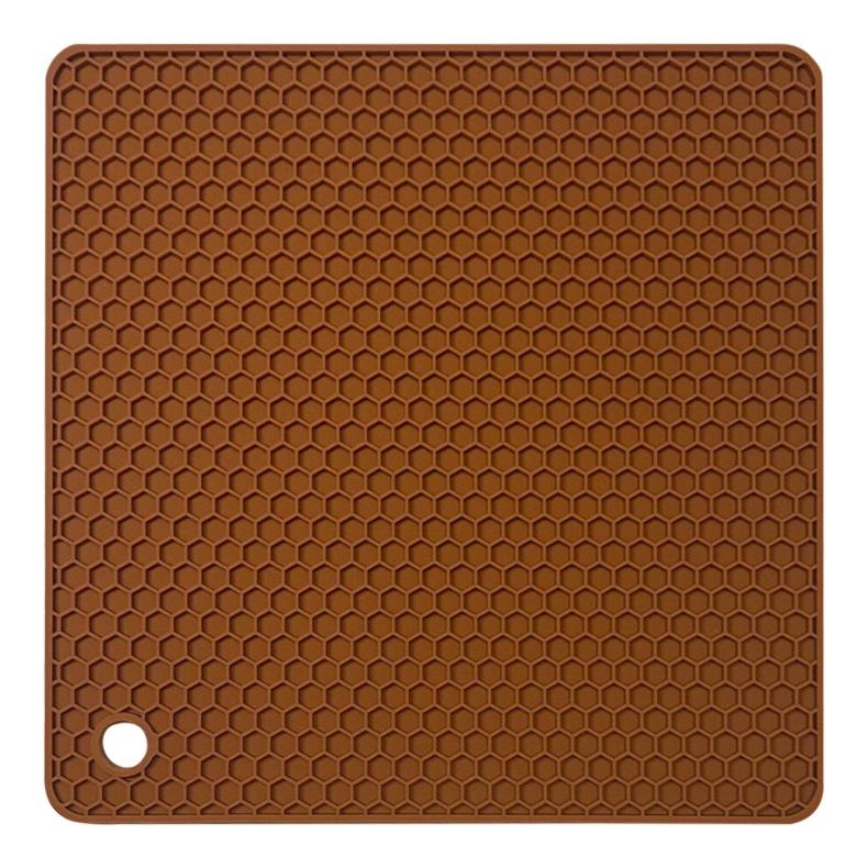 18cm Square Silicone Mat Heat Resistant Potholder Dining Table Placemat Non-slip Pot Holder Cup Coaster Kitchen Accessories
