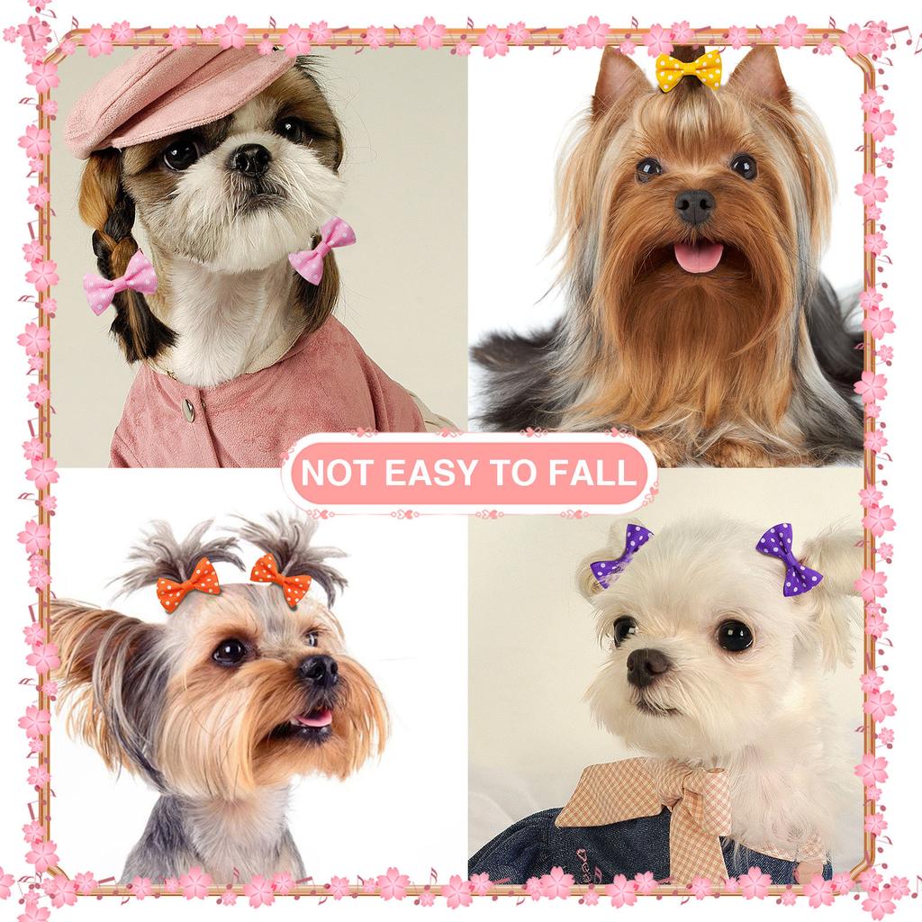 10/20PCS Adorable Ribbed Ribbon Bow Hair Accessories - Hair Tie & Ponytail Headband for Pets & Kids,Cute Hair Ornament