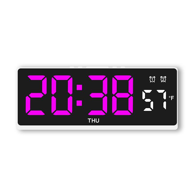 Popular LED Alarm Clock Multifunctional Alarm Clock Simple Desktop Clock Temperature Display Multiple Sets of Alarm Clocks 1110