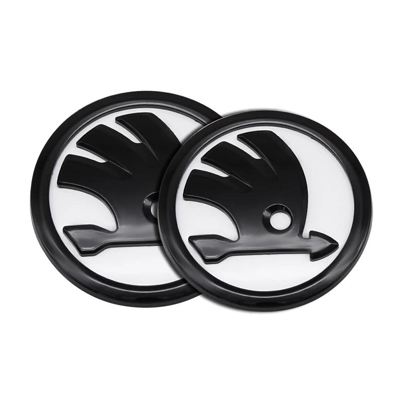 FOR Car Front Hood Badge Rear Trunk Emblem Replacement Sticker For Skoda Yeti VRIS Rapid Octavia a5 a7 Kodiaq Karoq Kamiq Fabia OO666