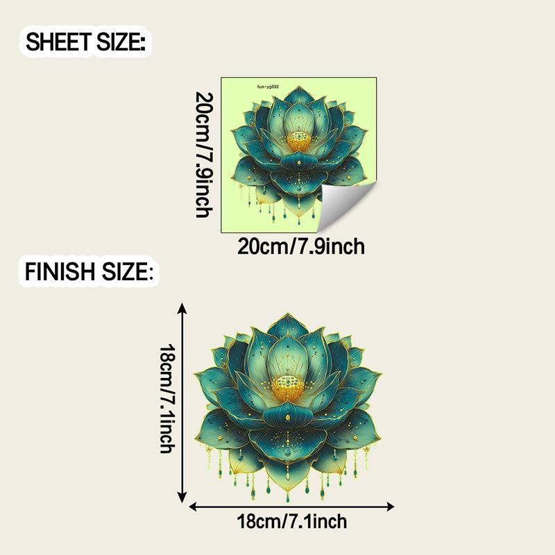 Glow-In-The-Dark Toilet Sticker Lotus Wall Sticker Self-Adhesive Removable Sticker Bathroom Decal Car Sticker Home Decor