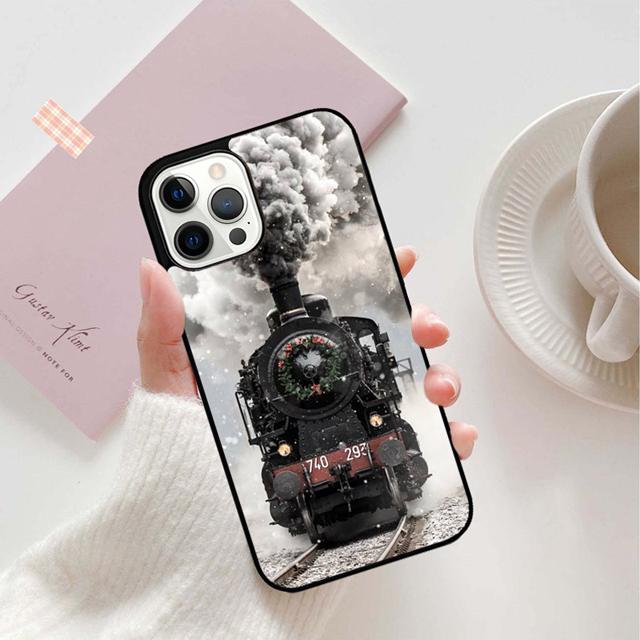 

Vintage Steam Train Railway Phone Case Back Cover for iPhone 17 Air 16 15 14 13 11 12 Pro Max Plus Shell Coque iPhone 13