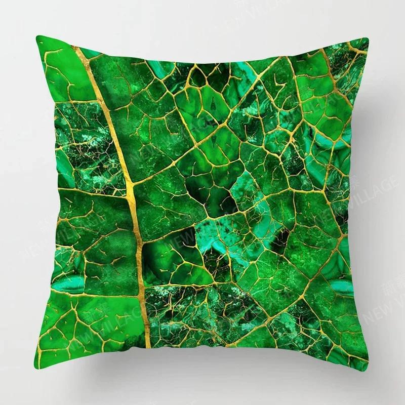 Nordic Fall Home Decor Autumn Throw Pillow Case Sofa Cushion Cover Modern 45x45cm 50x50 60x60cm 40*40cm Leaf Plant Green