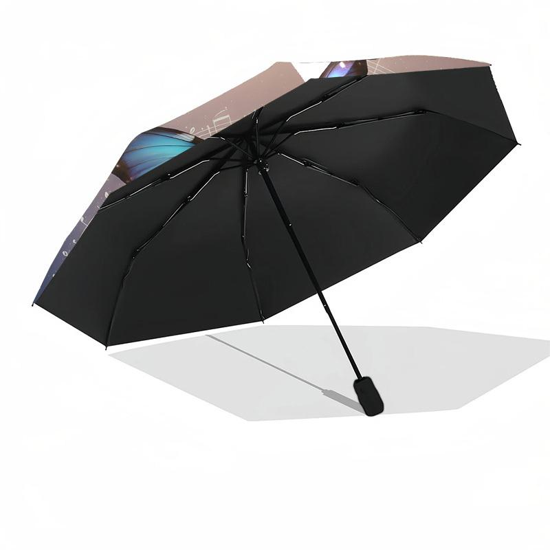 1pc Butterfly Music Harmony Umbrella with Plastic Handle,Suitable for All Seasons Home Travel Outdoor UmbrellaDD1056