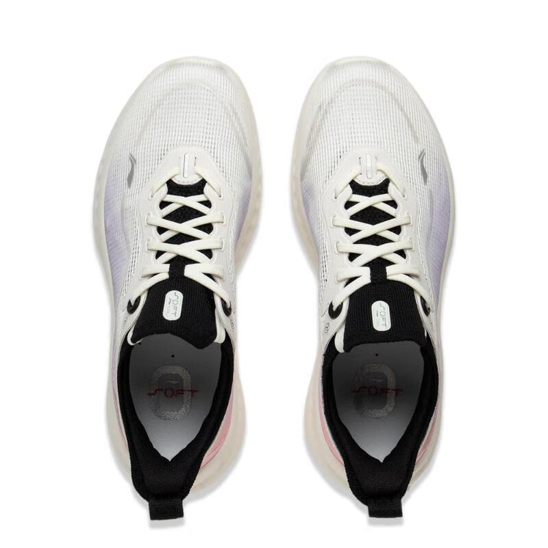 Li-Ning Soft Cool 2 Comfortable Versatile Shock Absorbing Non-Slip Wear-Resistant Low-Top Casual Shoes Women sneaker White Pink Purple AGLV010-6
