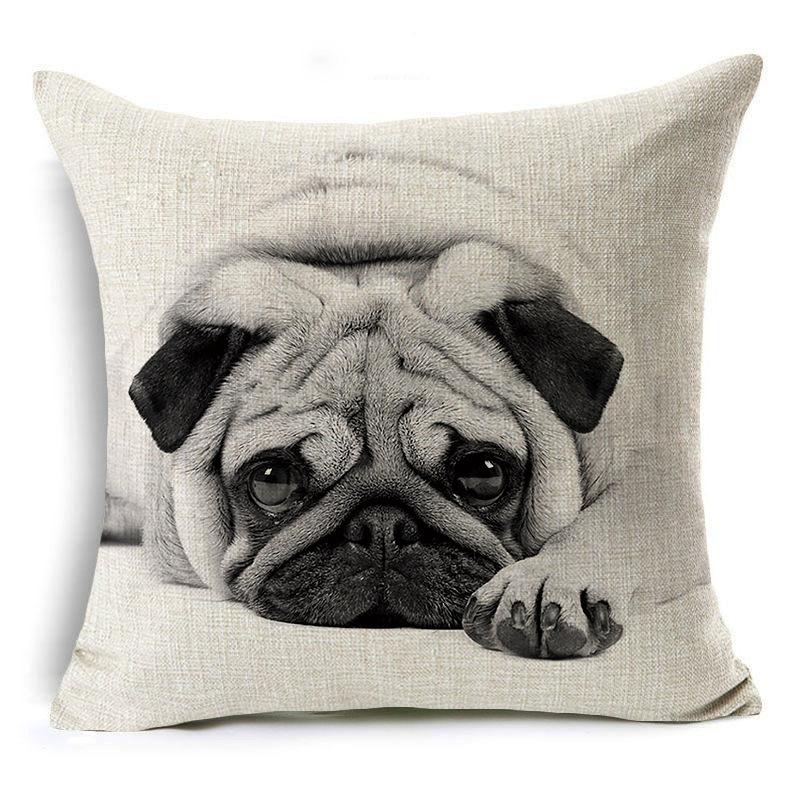 Cute French Bull Animal Series Home Linen Pillow Case Home Sofa Cushion Pillow