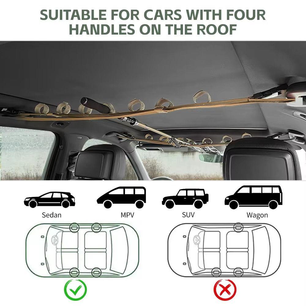 2Pcs 7 Rod Capacity Car Fishing Rod Holder Adjustable Vehicle Fishing Rod Strap  Wagons