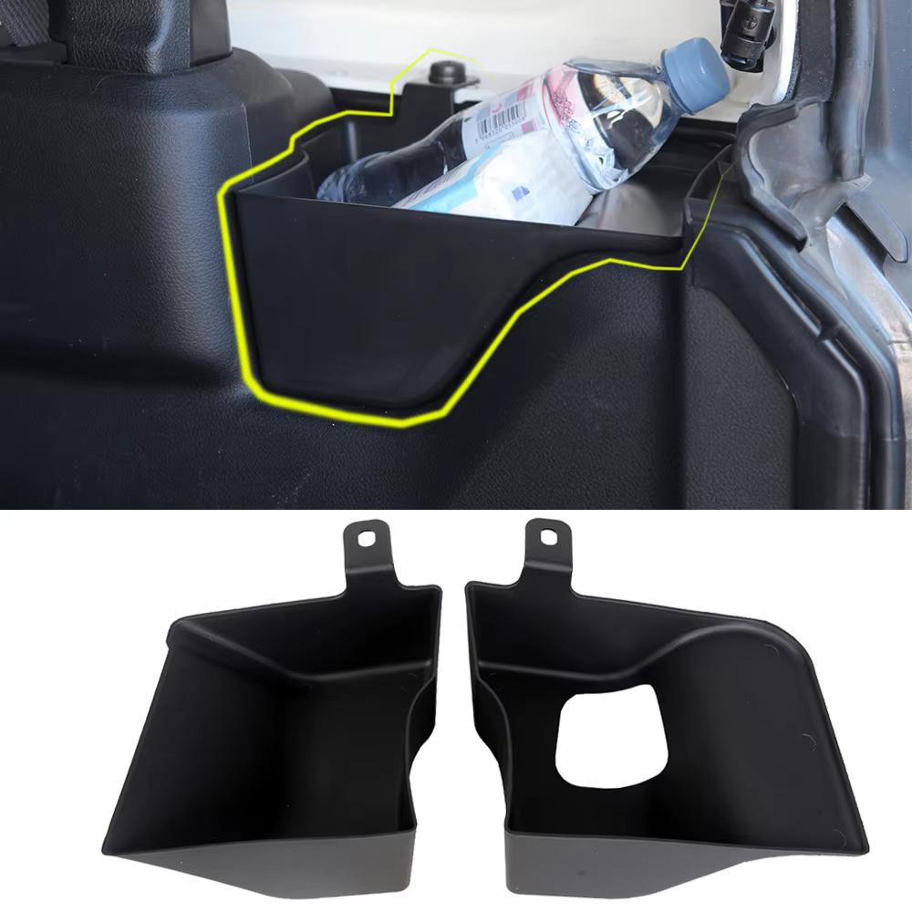 2-teiliger Radkasten-Aufbewahrungsorganizer für 2025+ Jeep Wrangler JL JLU 4XE - Satz mit 2 ABS-Seitenablagen für den hinteren Kofferraum zur Maximierung des Stauraums