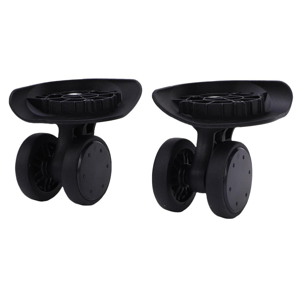 2pcs Luggage Suitcase Wheels Black Mute Universal Rotation Travel Suitcase Casters Replacement