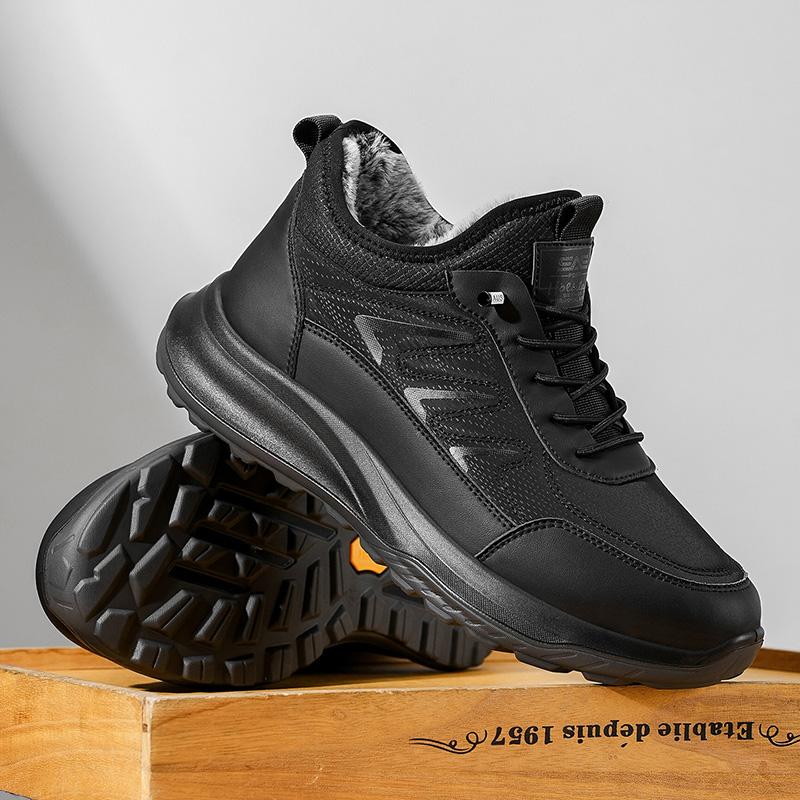 New Winter Men's Sports Shoes with Cotton Lining Warm Snow Running Outdoor Training Casual Sneakers