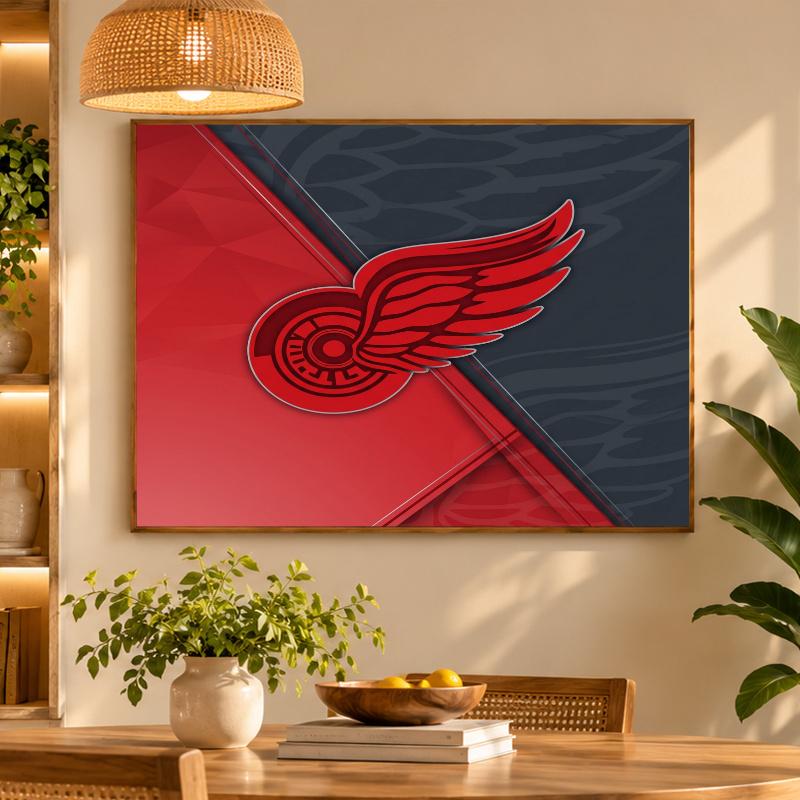 5D Diamond Painting Detroit Red Wings DIY Full Drill Diamond Art Kit Home Decoration