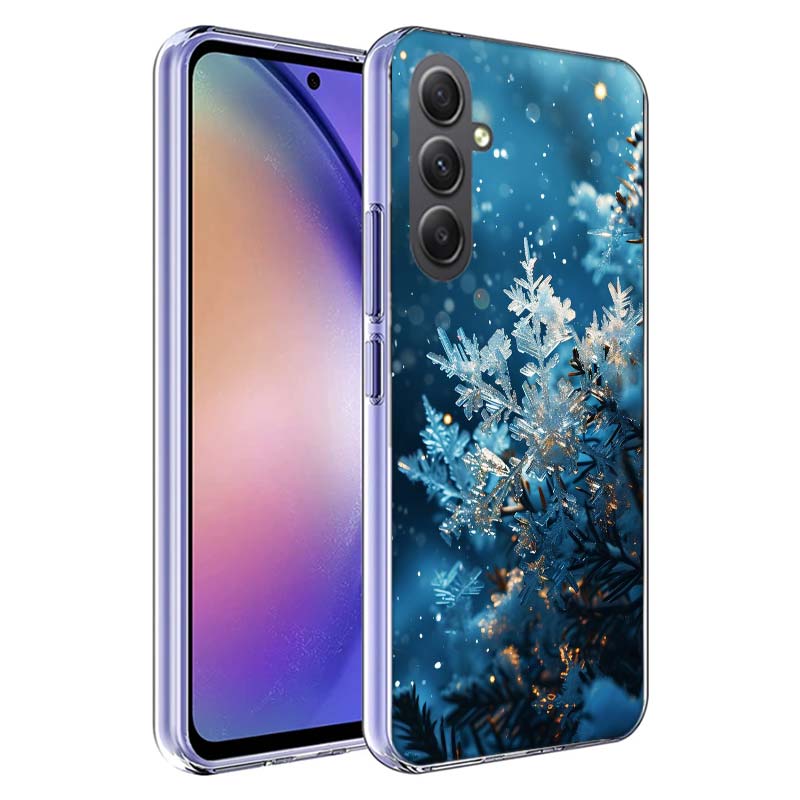 Snowflake Winter White Snow Christmas Phone Case for Samsung A17 A37 A57 A07 A16 A26 A36 A56 A06 A02S A12 A22 A32 A52S A04S A14