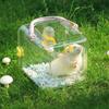 New Clear Bird Carrier Cage PET Secure Closure Transport Case Ventilated Lightweight Outdoor Bird Cage Pet Supplies