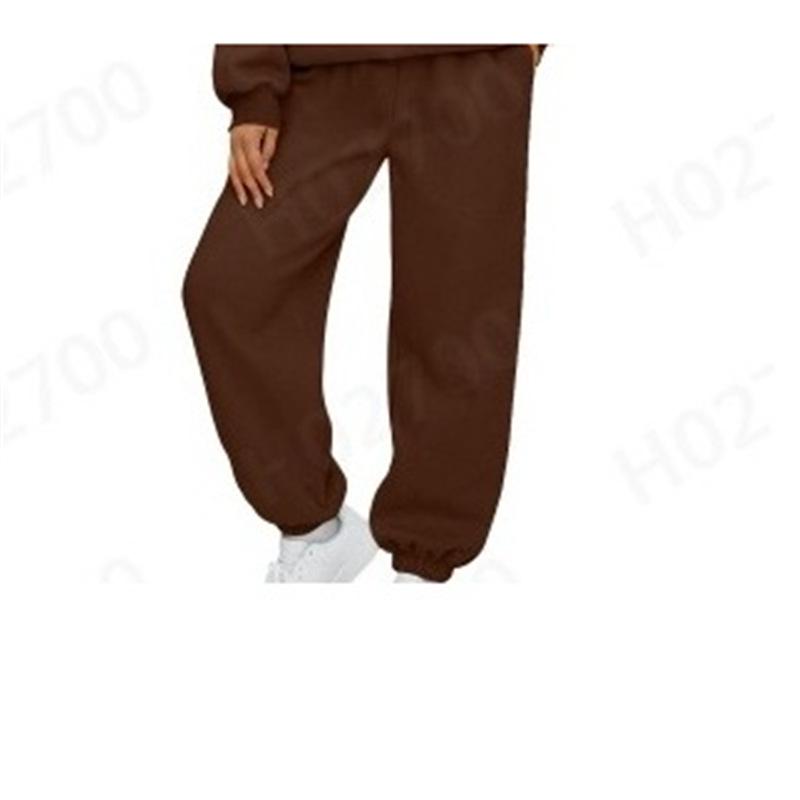 

Женские повседневные спортивные штаны с высокой посадкой - Универсальные брюки с манжетами для дома или спорта L кофейный