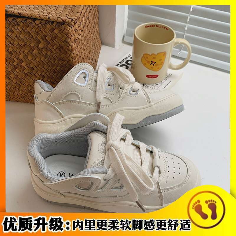 Shoes women's 2025 spring new popular retro casual original niche college wind board shoes women's bread sports shoes