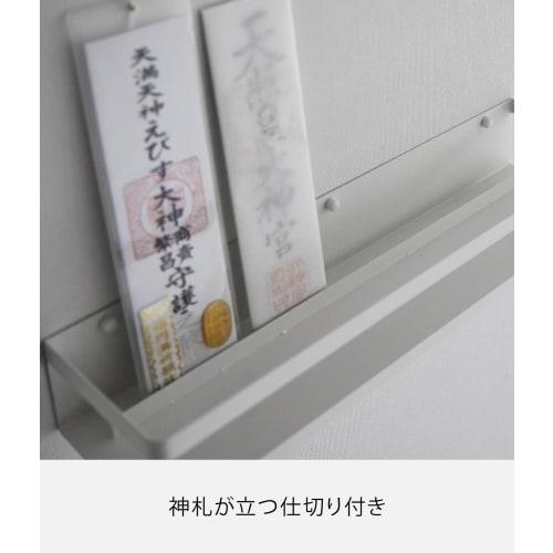 Yamazaki Tower Shinto Shrine, White, Compatible with Plasterboard Walls, Approx. 45cm W X 12cm D X 7cm H, Includes Plasterboard Tweezers and Wood Scre