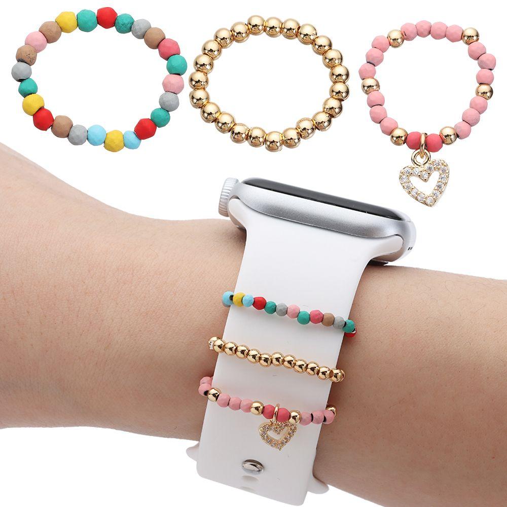 

New Colorful Beads Bracelet Decorative Ring Wristbelt Charms Strap Accessories Watch Band Ornament
