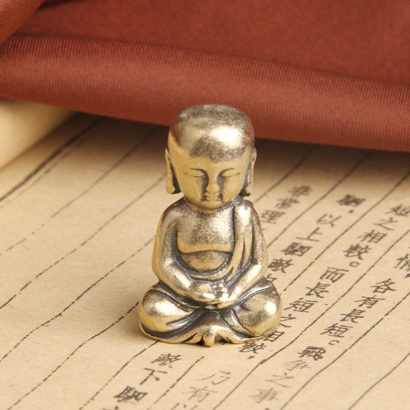 Messing Shakyamuni Boeddha Beeldje Bureau Ornament Nafu Boeddha Maitreya Boeddha Decoratie Antiek Koperwerk Groothandel