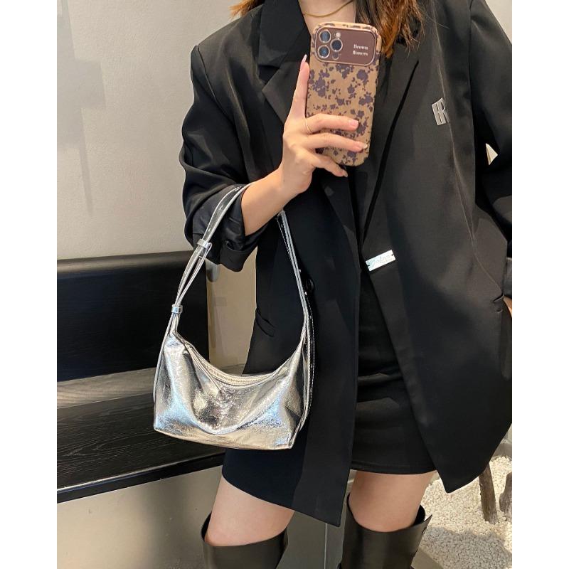 

Модная женская маленькая квадратная сумка через плечо серебряный