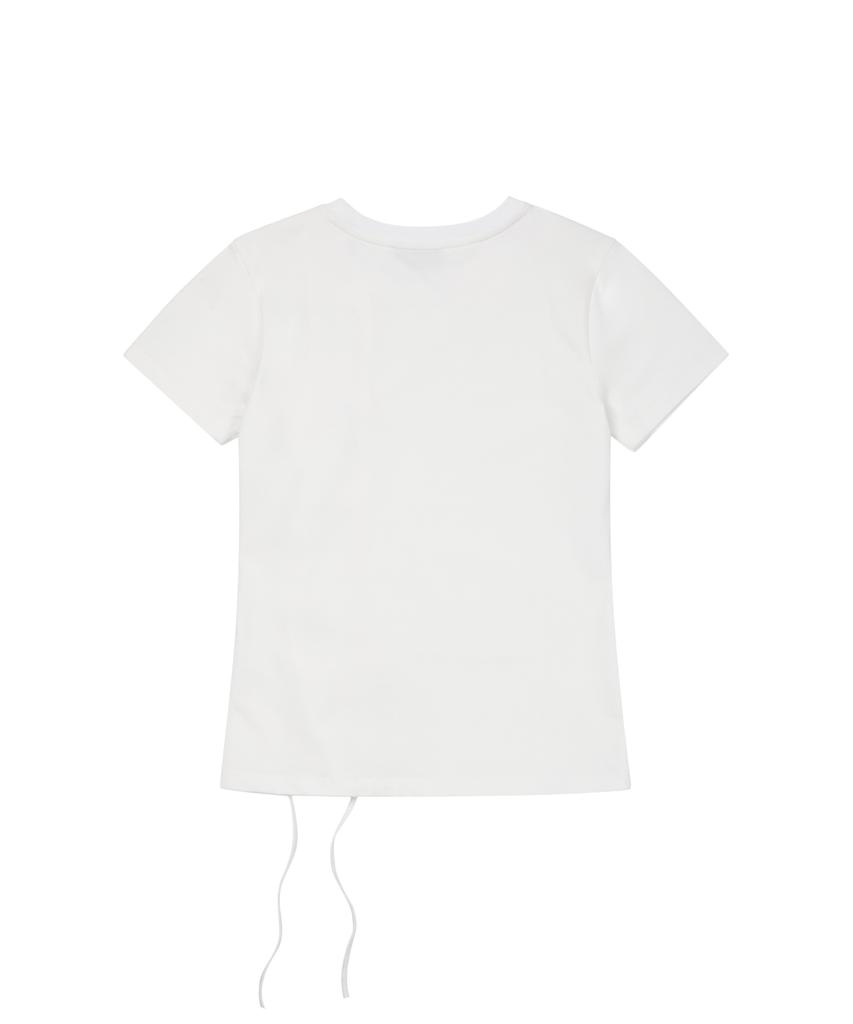 AAKAM Eyelet Corset Half Top (White)