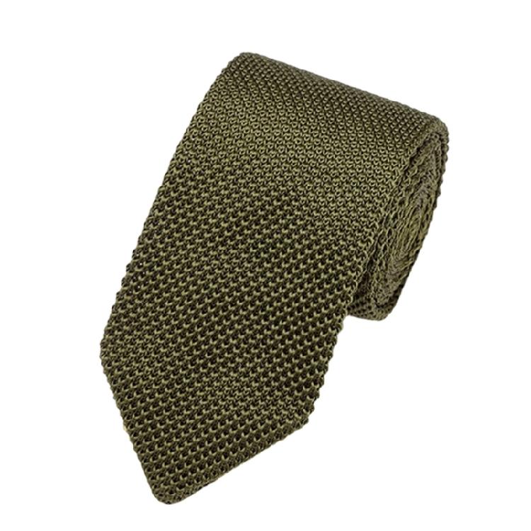 Solid Color Necktie Flexible Knitted Tie Easy Maintenances Polyester Fabric Neckwear for Work Holiday Formal Event