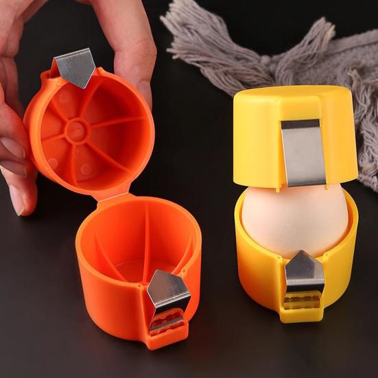 Abre cáscaras de huevo Cortador de cáscaras de huevo de mano para huevos frescos Herramienta Rompehuevos de Acero Inoxidable Pelador de Huevos Duros Gadgets de Cocina Multifuncionales