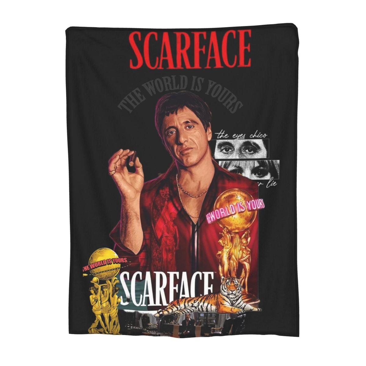 

Scarface Tony Movie Blankets Soft Warm Flannel Throw Blanket Bedding for Bed Living room Picnic Travel Home Sofa 80x120cm