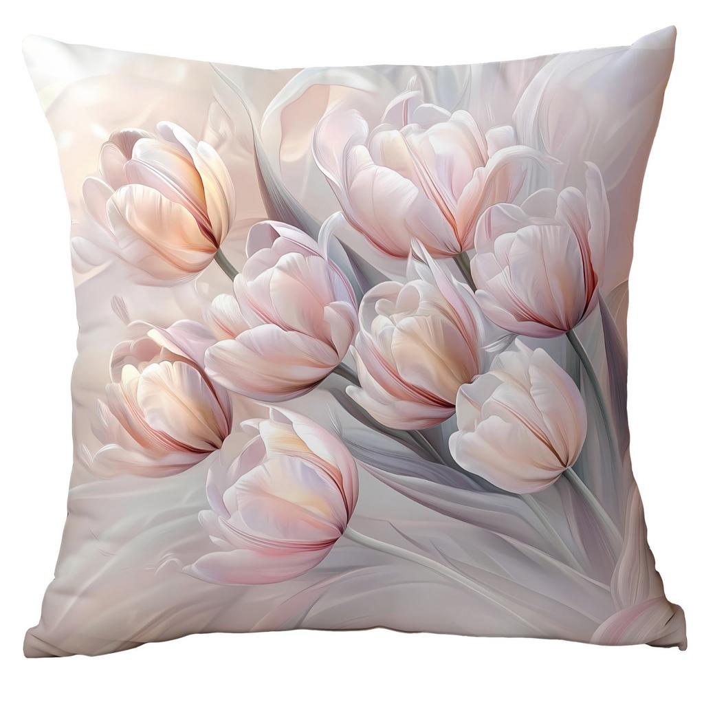 Retro Dreamy Watercolor Floral Polyester Pillowcase Home Sofa Cushion Pillowcase