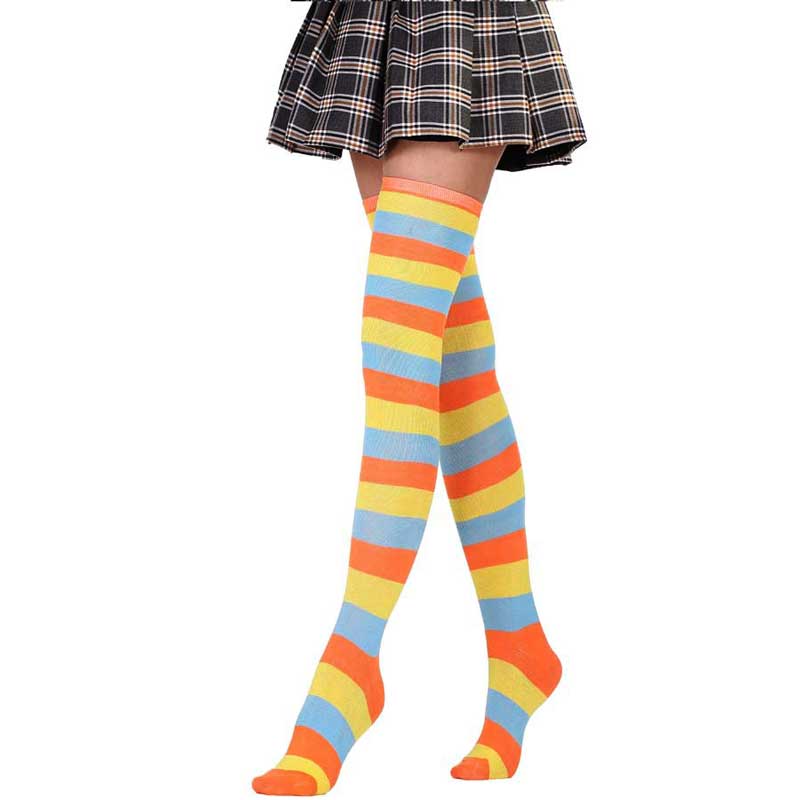 Kawaii Diz Çorap Kadın Şerit Uzun Çorap Kız Seksi Diz boyu Çorap Sevimli Gotik Lolita
