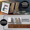 Solid Walnut Vinyl Record Holder Space Saving Album Display Holder Retro CD Racks