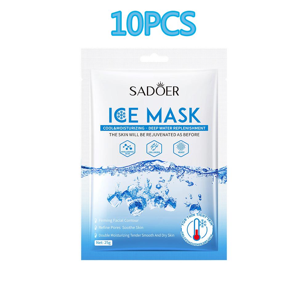 

10 шт. SADOER Ледяные маски для лица Глубоко увлажняющие Осветляющие Укрепляющие Листовые маски для лица Красота Уход за кожей 10PCS