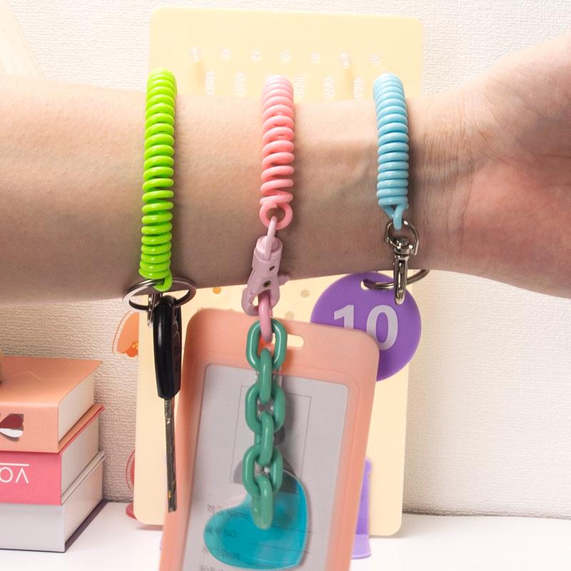 Spring Buckle Keychain Cord – Anti-Lost Outdoor Strap with Bag Holder