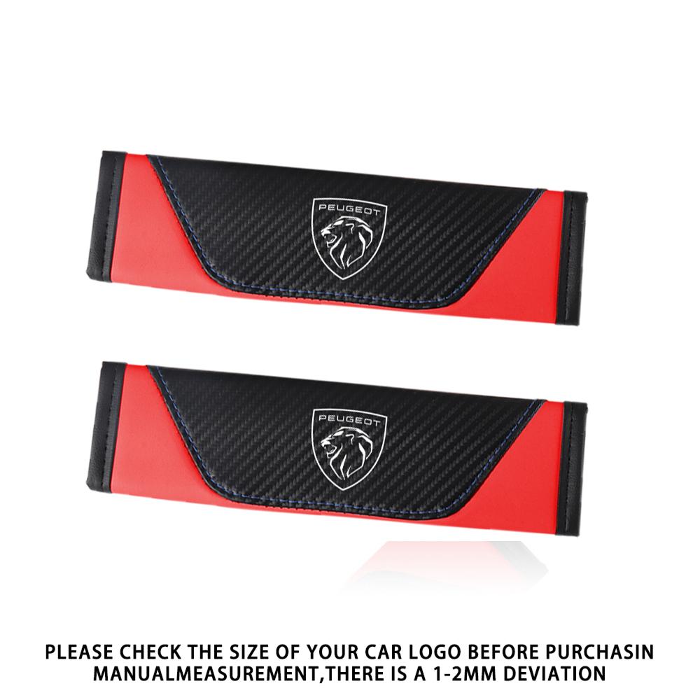 2pcs Car Seat Belt Cover Safety Belt Shoulder Protector Pad For Peugeot 207 3008 206 208 308 307 408 2008 107 Accessories key DC06