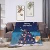 Bubu Dudu Merry Christmas Soft Warm Blankets Airplane Travel Plush Throw Blanket Funny Bedroom Flannel Bedspread Sofa Bed Cover