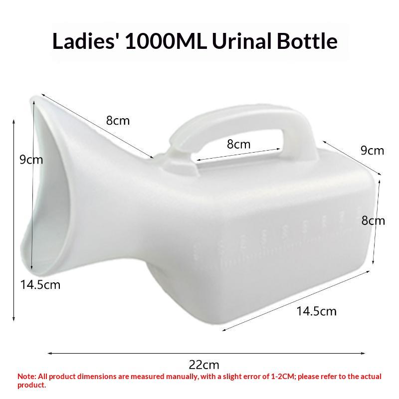 Leakproof Women Urinal Thickened Soft Spout Clear Scale Large Capacity Chamber Pot for Travel Car Use