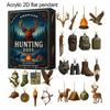 American Hunting Advent Calendar 2025 24 Days Christmas Countdown with 2D Hunting-Themed Surprises And Mini Survival Charms