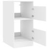 White Laundry Cabinet with Storage 50 x 68 x 102 cm Engineered Wood