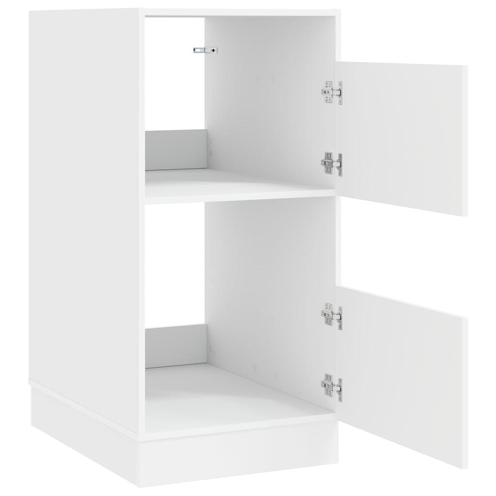 White Laundry Cabinet with Storage 50 x 68 x 102 cm Engineered Wood