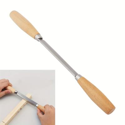1pc Ashtree Wooden Handle Woodwork Hand Plane Carving Curved Wood Debarking Hand Tool for Polished Logs