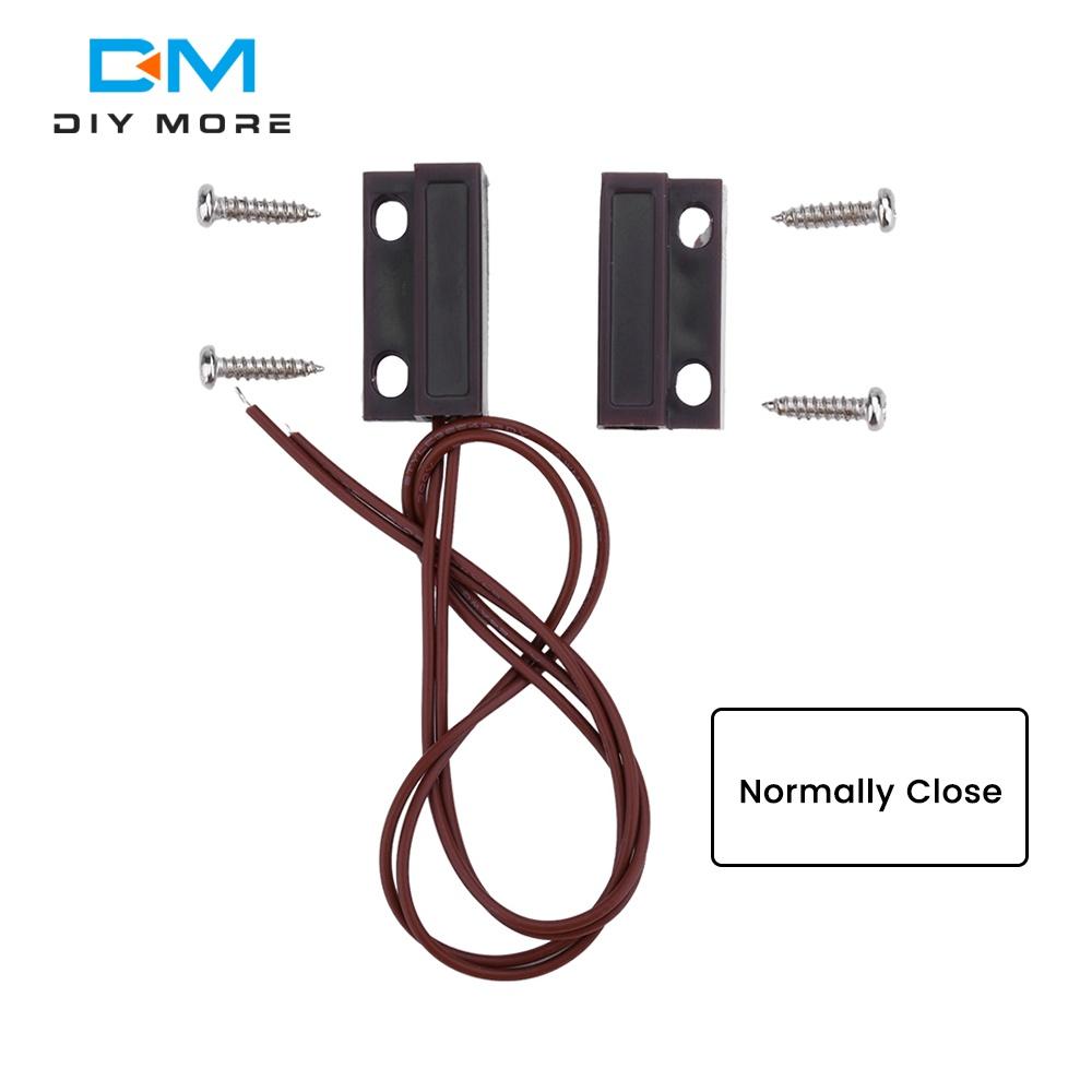 

MC-38 Wired Door Window Sensor Detector Magnetic Switch Normally Closed/Open NC/NO Switch for Home Security Alarm System