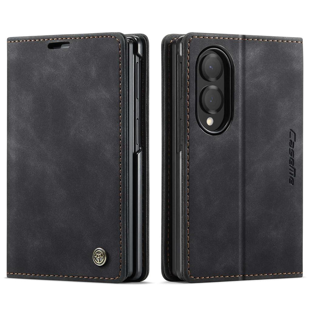 Smūgiams atsparus odinis dėklas Samsung Galaxy Z Fold 8 Flip Piniginė-dėklas Kortelių laikiklis Magnetinis užsegimas Apsauginis dangtelis su stoveliu