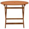 Folding Garden Table Brown Ø 90 x 75 cm